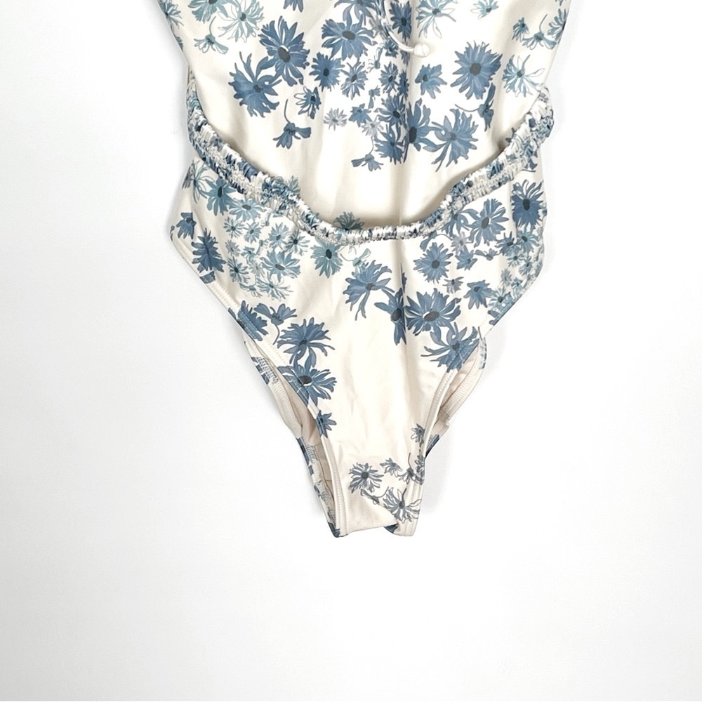 Peony Vacation Ruched Trim One Piece Swimsuit Belted AUS 10 US 6 - Picture 7 of 13